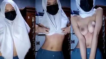 Nina Asanti Hijab Seragam Batik Aksi Binal